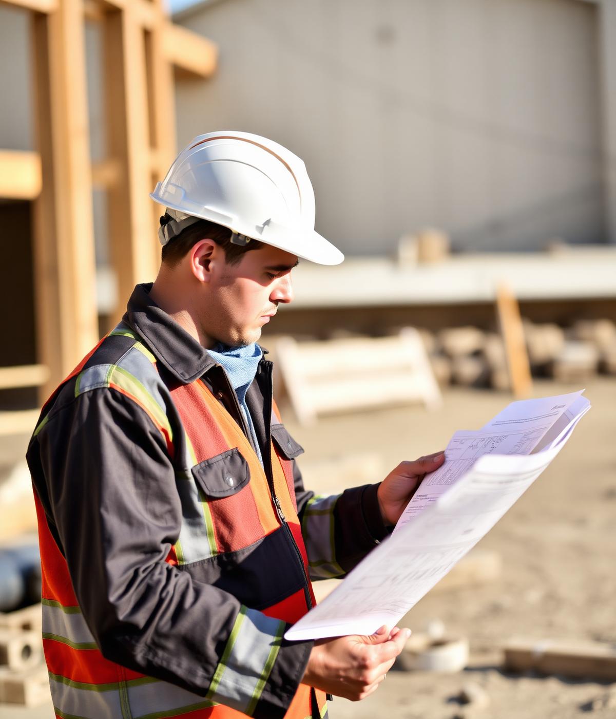 Équipe de construction sur chantier